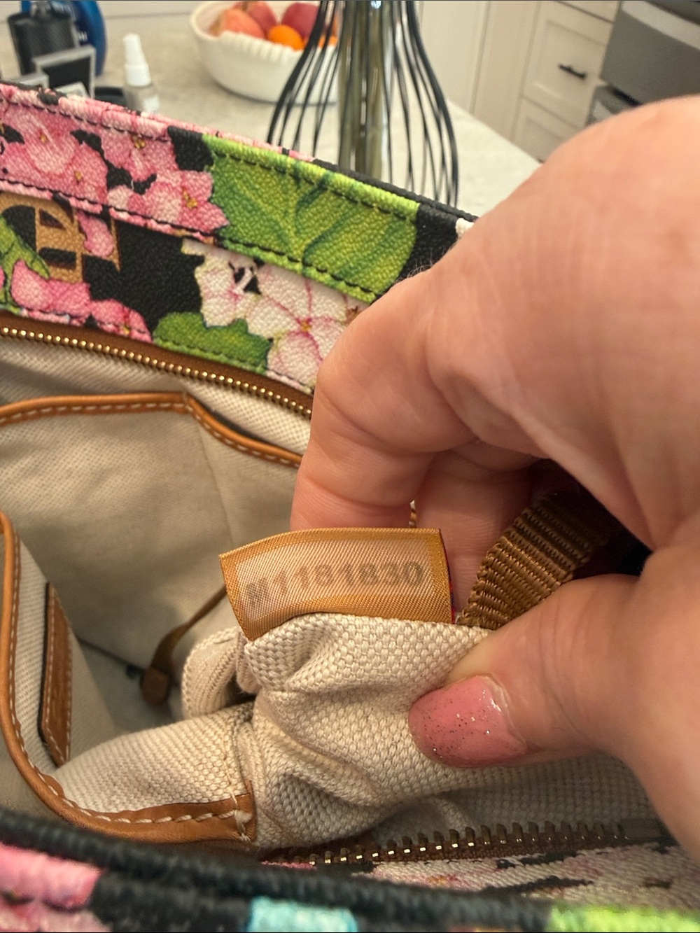 Dooney & Bourke Hydrangea Monogram Miller Shopper Tote - Picture 7 of 7
